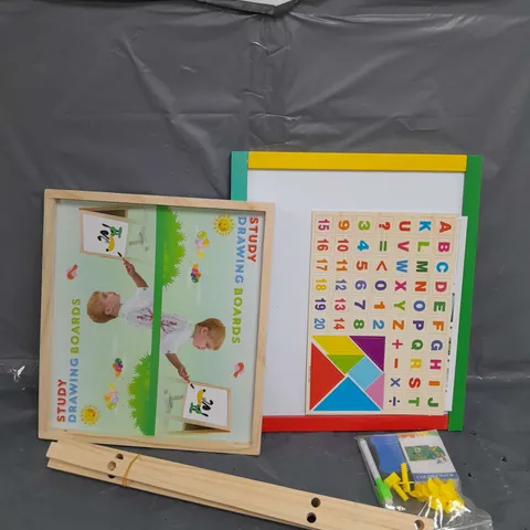 2 IN 1 WOODEN BLACKBOARD AND WHITEBOARD 