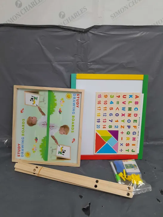 2 IN 1 WOODEN BLACKBOARD AND WHITEBOARD 