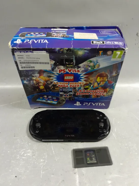 BOXED SONY PLAYSTATION VITA HANDHELD CONSOLE WITH LEGO JURASSIC PARK GAME 