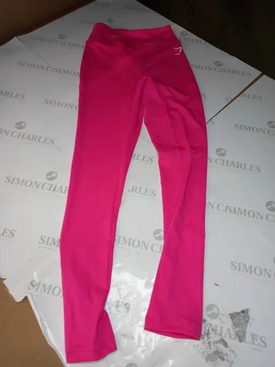 GYMSHARK LEGGING PANTS IN PINK - SMALL