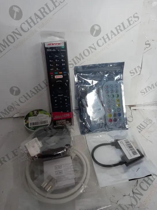 LOT OF HOUSEHOLD ITEMS TO INCLUDE REMOTE CONTROL, ETC