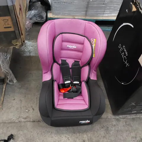 NANIA PINK CAR SEAT WITH ADAPTER