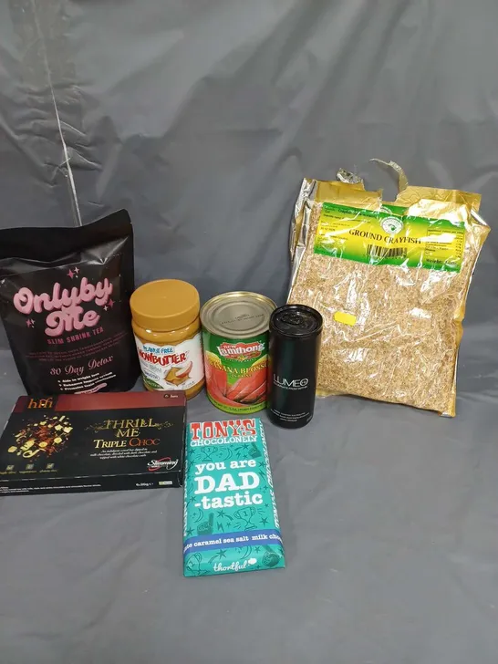 LOT OF APPROXIMATELY 10 FOOD AND DRINK ITEMS TO INCLUDE TEA, COFFEE AND PEANUT BUTTER