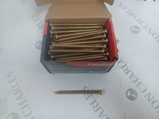 BOX OF APPROXIMATELY 100 TIMCO MASONRY & CONCRETE SCREWS 