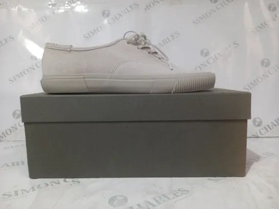 BOXED PAIR OF ALLSAINTS LEX TRAINERS IN CHALK UK SIZE 11