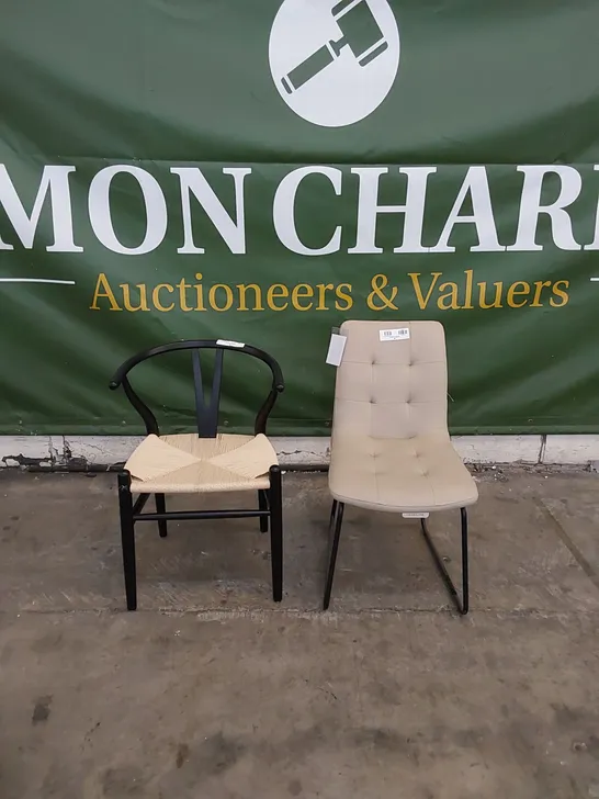 2 X ASSORTED CASUAL DINING CHAIRS