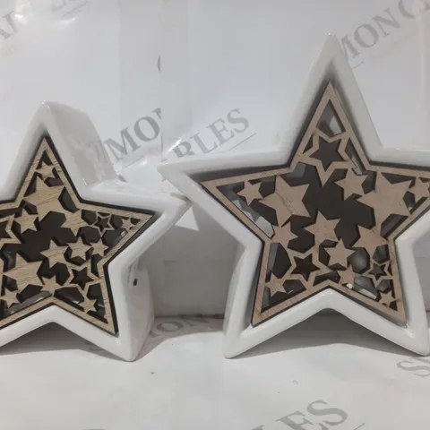 BOXED HOME REFLECTIONS SET OF 2 PRE-LIT STARS