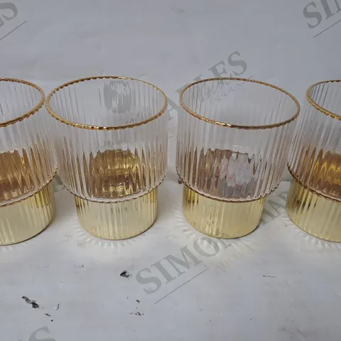 BOXED BUNDLE BERRY SET OF 6 GOLDEN GLASSES 