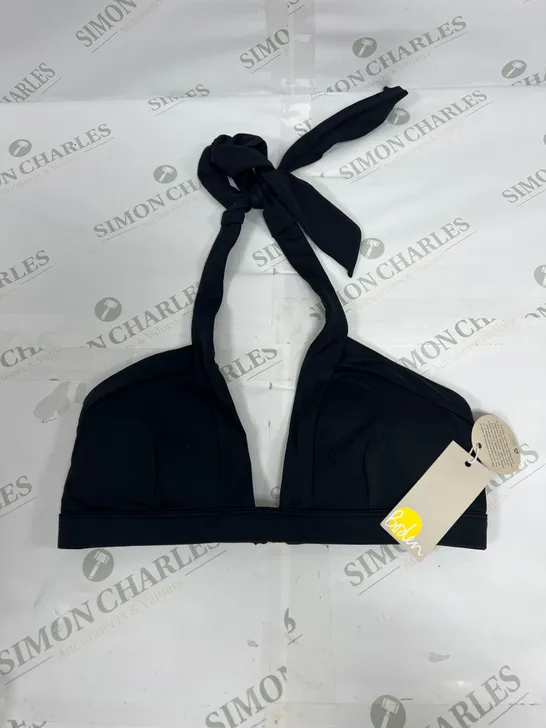 BODEN ITHACA HALTER BIKINI TOP IN BLACK SIZE 12