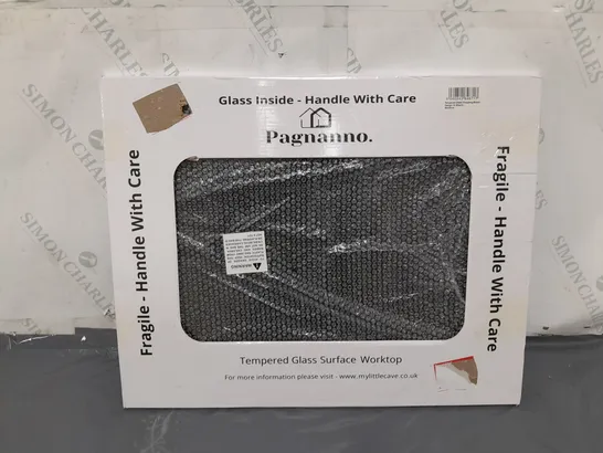 BOXED PAGNANNO TEMPERED GLASS CHOPPING BOARD IN BLACK (40x50cm) - COLLECTION ONLY