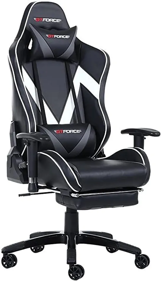 BOXED GT FORCE FORMX LEATHER RACING SPORTS OFFICE CHAIR GREY