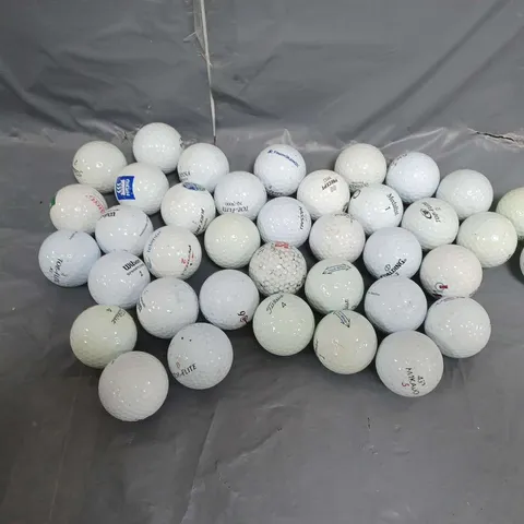 APPROXIMATELY 35 GOLF BALLS TO INCLUDE WILSON, BRIDGESTONE, SPALDING, PINNACLE 