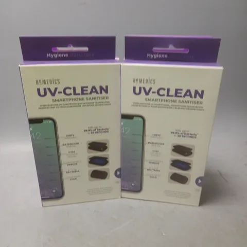 LOT OF 4 HOMEDICS UV-CLEAN PORTABLE SMARTPHONE SANITISERS