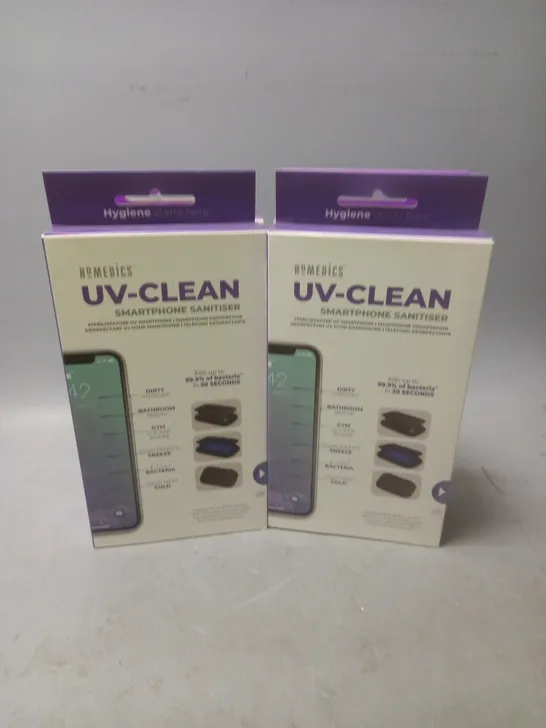 LOT OF 4 HOMEDICS UV-CLEAN PORTABLE SMARTPHONE SANITISERS