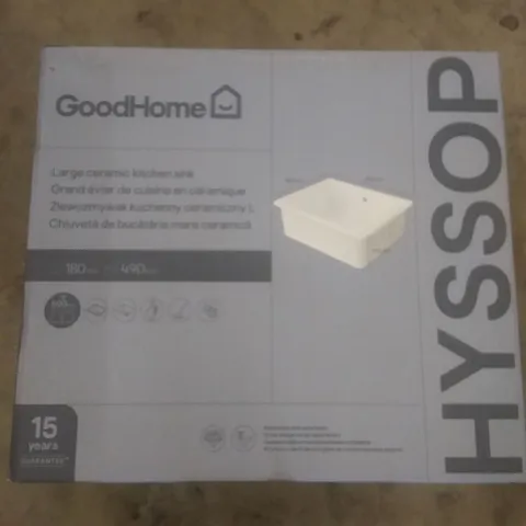 BOXED LARGE HYSSOP CERAMIC KITCHEN SINK