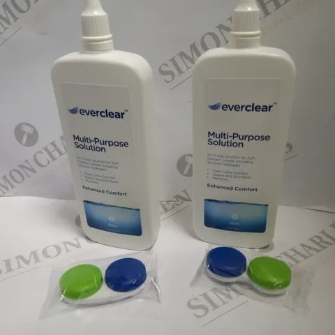 BOX OF 15 BOTTLES OF EVERCLEAR MULTI-PURPOSE SOLUTION LENS CLEANER WITH LENS CLEANING CASES