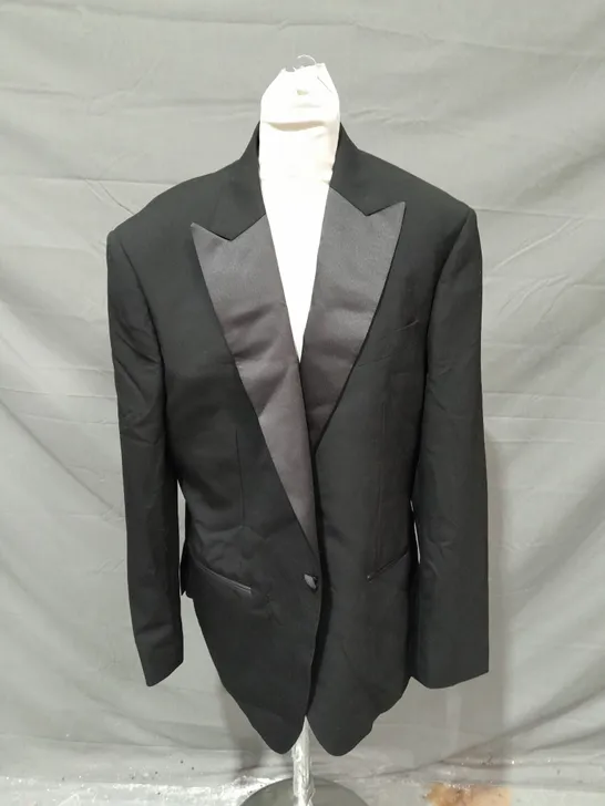 MOSS BLACK ONE BUTTON BLAZER - SIZE 42S