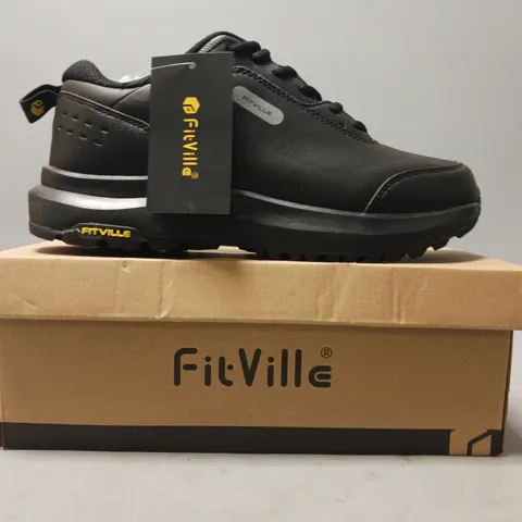 BOXED PAIR OF FITVILLE SHOES IN BLACK UK SIZE 8.5