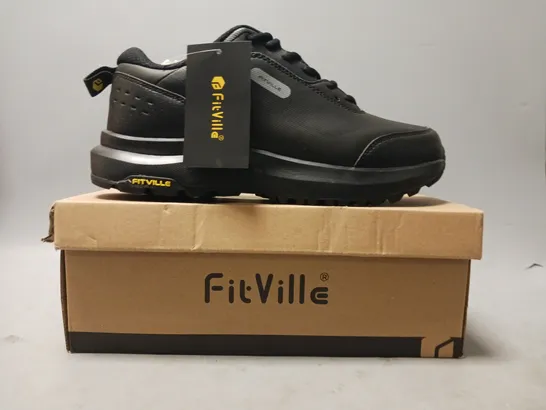 BOXED PAIR OF FITVILLE SHOES IN BLACK UK SIZE 8.5