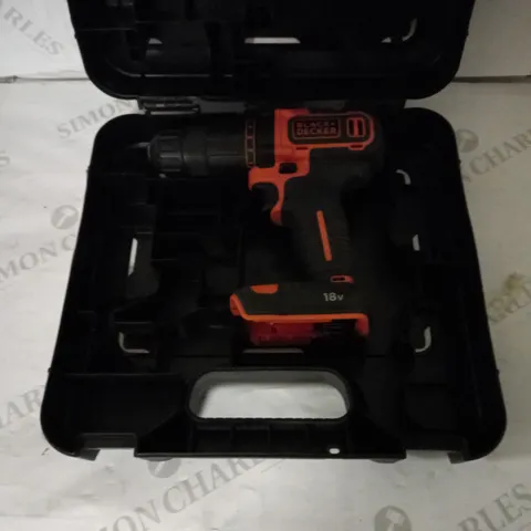 BLACK+DECKER 18 V CORDLESS 2-GEAR COMBI HAMMER DRILL POWER TOOL (BCD70051K)