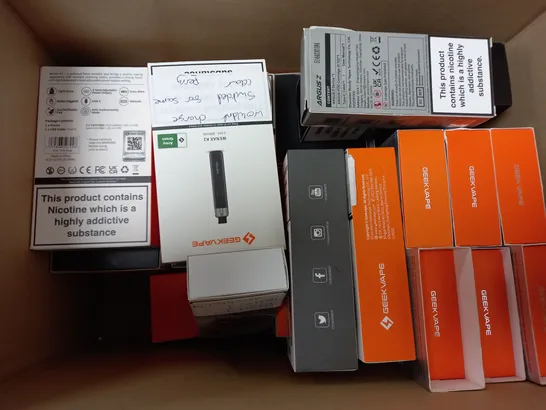 BOX OF APPROXIMATELY 20 ASSORTED E-CIGARETTES