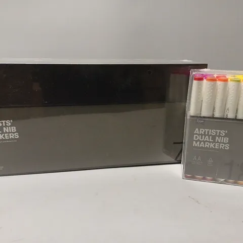 LARGE QUANTITY OF ASSORTED TYPO ARTISTS' DUAL NIB MARKERS TO INCLUDE BOXED AND SEALED MULTI-COLOUR 72-PACK AND BOXED AND SEALED SUMMER SUNSET 18-PACK 