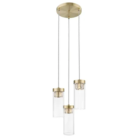 BOXED RAUNDS 3-LAMP CLUSTER PENDANT LIGHT