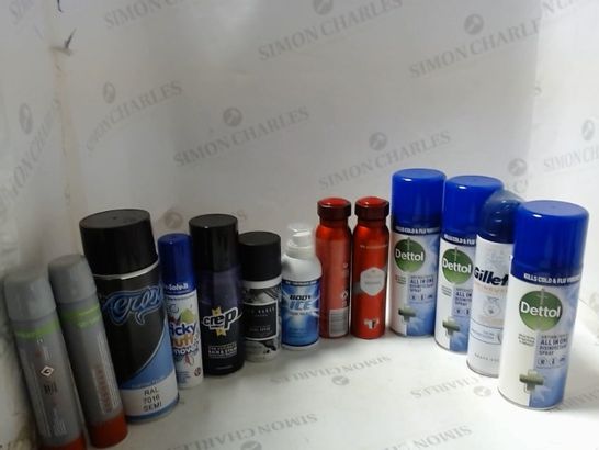 LOT OF ASSORTED ITEMS TO INCLUDE; DETTOL, OLD SPICE, TED BAKER ETC