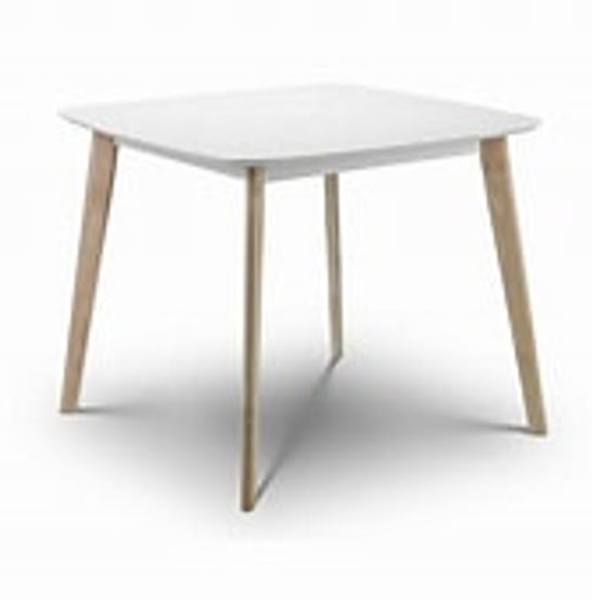 BOXED CASA DINING TABLE WHITE/LIME WOOD