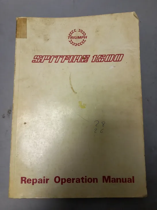 TRIUMPH SPITFIRE 1500 REPAIR OPERATION MANUAL 