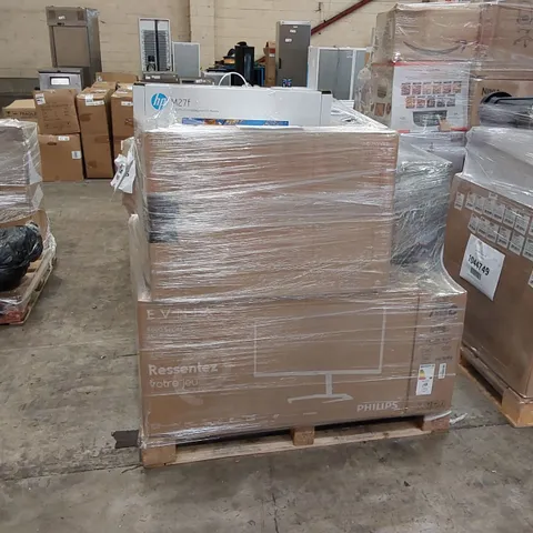 PALLET OF APPROXIMATELY 18 ASSORTED UNPROCESSED RAW RETURN MONITORS TO INCLUDE: