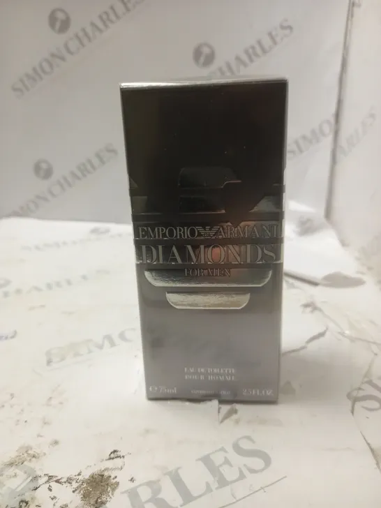 BOXED AND SEALED EMPORIO ARMANI DIAMONDS FOR MEN EAU DE TOILETTE 75ML