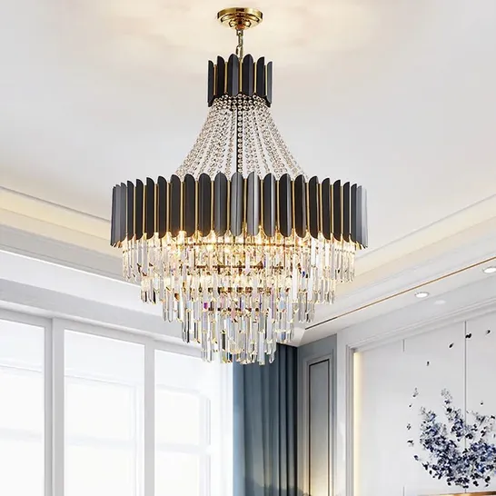 BOXED DREHER 11-LIGHT CRYSTAL CHANDELIER (1 BOX)