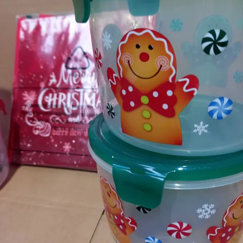LOCK & LOCK SET OF GINGERBREAD FOOD CONTAINERS