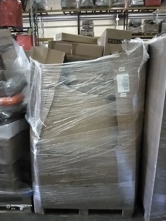 PALLET OF ASSORTED ITEMS INCLUDING DK SONIC ULTRASONIC CLEANER, FADWARE NONSTICK COOKWARE SET, FANQUARE TEA SET, HOME HERO CUTTING BOARD, DOUBLE LAYER BREAD BOX 