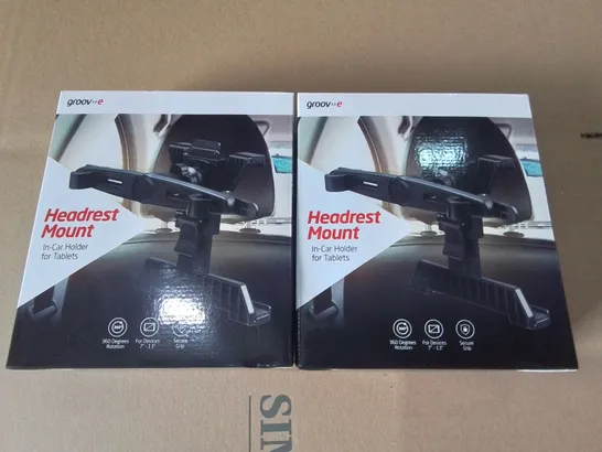 LOT OF 20 BOXED BRAND NEW GROOVE HEADREST MOUNTS