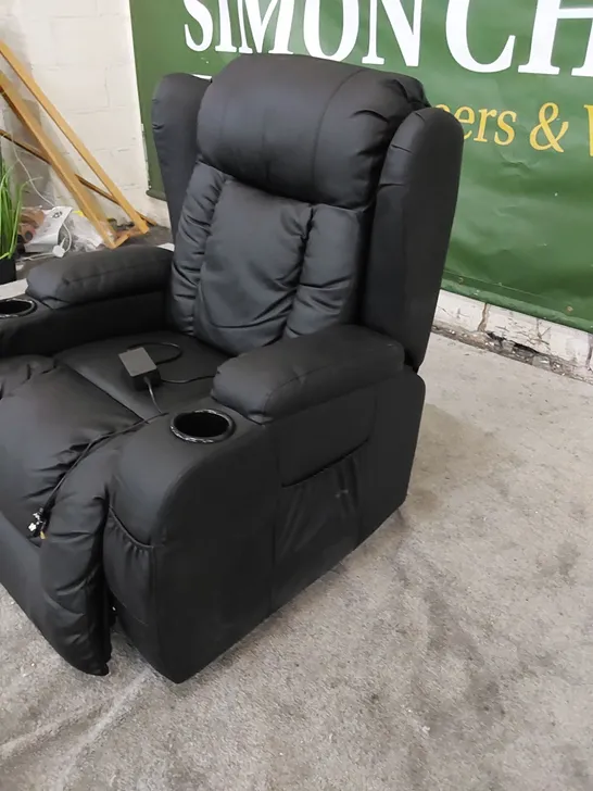 DESIGNER VEGAN LEATHER ELECTRIC RECLINER 