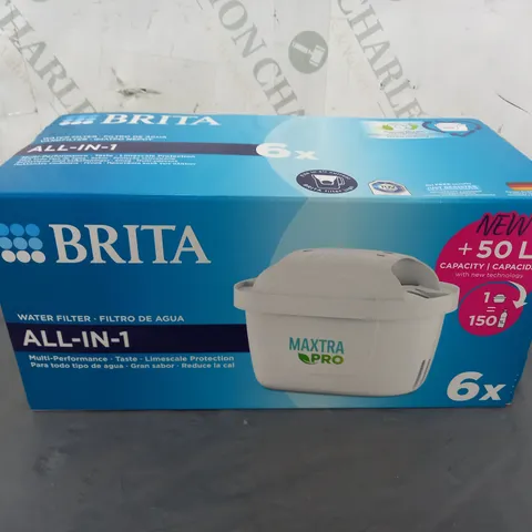 BOXED AND SEALED BRITA ALL-IN-1 WATER FILTERS (x6)