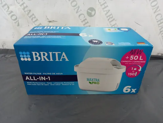 BOXED AND SEALED BRITA ALL-IN-1 WATER FILTERS (x6)