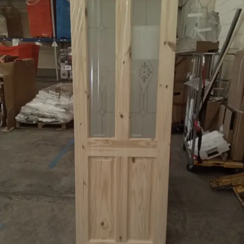 4 PANEL KNOTTY PINE GLAZED INTERNAL DOOR 1981×686MM