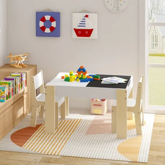 BOXED HASSLER KIDS 3 PIECE RECTANGULAR PLAY OR ACTIVITY TABLE (1 BOX)