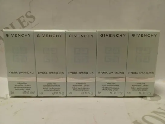 LOT OF APPROX 10 X 5ML GIVENCHY HYDRA SPARKLING VELVET LUMINESCENCE MOISTURIZING CREAM 