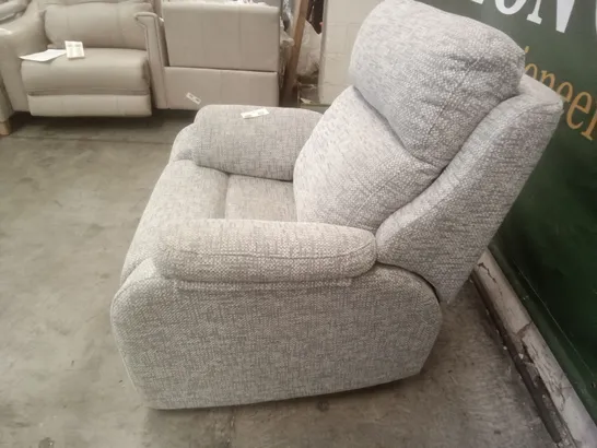 DESIGNER G PLAN MADE KINGSBURY ELECTRIC RECLINER CHAIR - REMCO LIGHT GREY FABRIC 