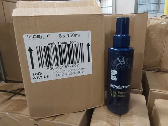 CAGE TO APPROX 170 X BOXES OF LABEL.M SCALP TONIC - 6 X 150ml PER BOX // CAGE NOT INCLUDED 