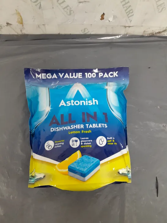 ASTONISH ALL IN 1 DISHWASHER TABLETS LEMON FRESH 100 PACK 