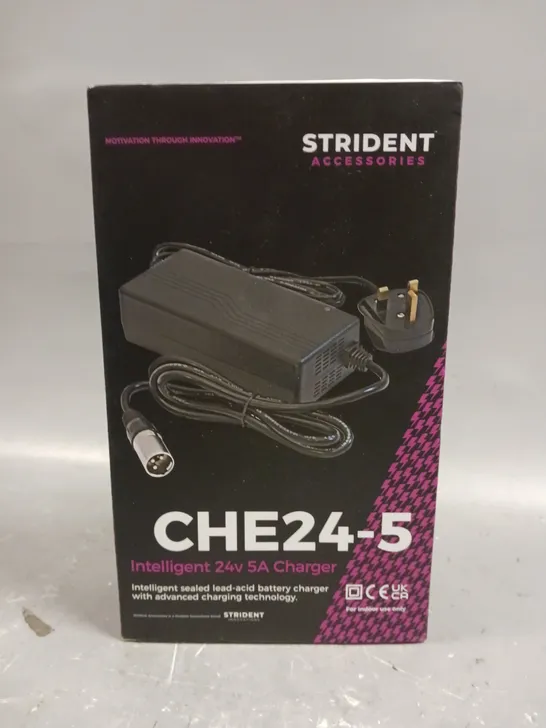 BOXED STRIDENT ACCESSORIES CHE24-5 24V 5A CHARGER 