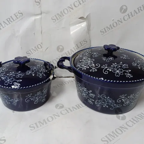 BOXED SET OF 2 CASSEROLE DISHES