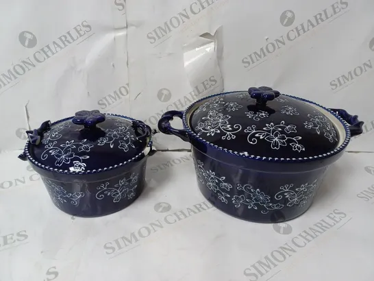 BOXED SET OF 2 CASSEROLE DISHES