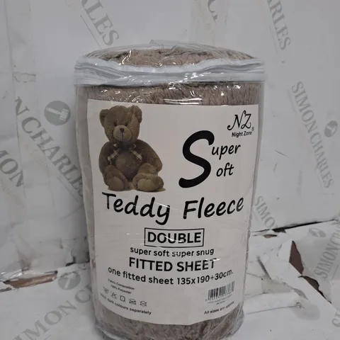 SUPER SOFT TEDDY FLEECE FITTED SHEET - DOUBLE 