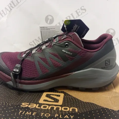 BOXED SALOMON SENSE RIDE 4 W WINETASTING/QUIET SHADE/EBONY SIZE 7